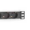 Picture of Digitus 10” Socket Strip with Aluminum Profile, 4-Way Safety Sockets - Dn-95418