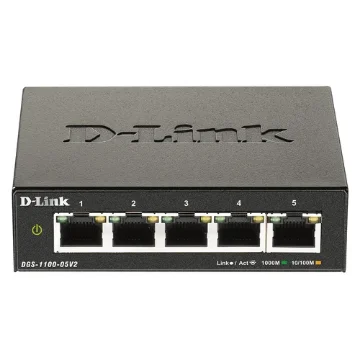 Picture of D-Link DGS-1100-05V2/E Network Switch Managed L2 Gigabit Ethernet (10/100/1000) Black - DGS-1100-05V2/E