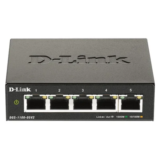 Picture of D-Link DGS-1100-05V2/E Network Switch Managed L2 Gigabit Ethernet (10/100/1000) Black - DGS-1100-05V2/E