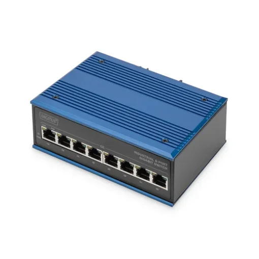 Picture of Digitus 8 Port Gigabit Ethernet Network Poe Switch, Industrial, Unmanaged - Dn-651121