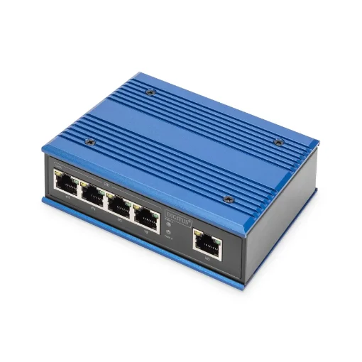Picture of Digitus 4 Port Gigabit Network Switch, Industrial, Unmanaged, 1 RJ45 Uplink - Dn-651118