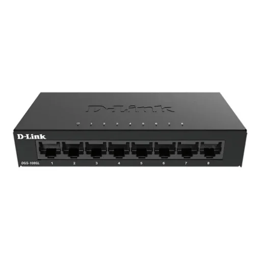 Picture of D-Link DGS-108GL Unmanaged Gigabit Ethernet (10/100/1000) Black - DGS-108GL/E