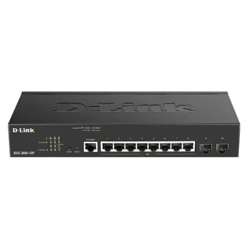 Picture of D-Link DGS-2000-10P Network Switch Managed L2/L3 Gigabit Ethernet (10/100/1000) Power Over Ethernet (Poe) 1U Black - DGS-2000-10P
