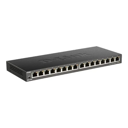 Picture of D-Link DGS-1016S Unmanaged Gigabit Ethernet (10/100/1000) Black - DGS-1016S/E