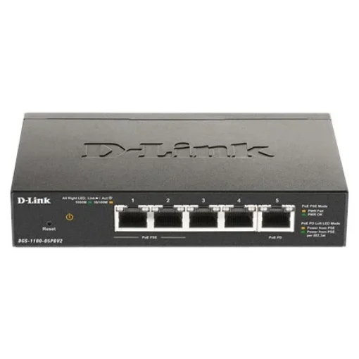 Picture of D-Link 5-Port Gigabit Poe Smart Managed Switch with 1 Pd Port - DGS-1100-05PDV2