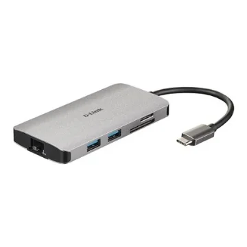 Picture of D-Link 8-In-1 Usb-C Hub with Hdmi/Ethernet/Card Reader/Power Delivery - DUB-M810