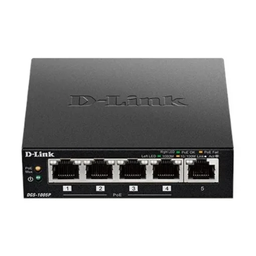 Picture of D-Link DGS-1005P/E Network Switch Unmanaged Gigabit Ethernet (10/100/1000) Power Over Ethernet (Poe) Black - DGS-1005P/E