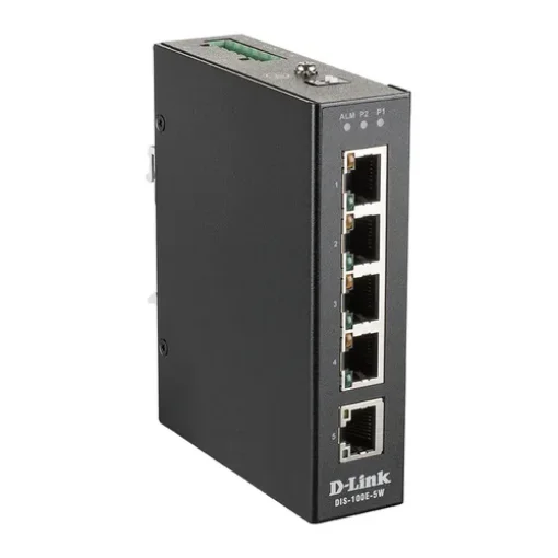 Picture of D-Link 5-Port Unmanaged Industrial Switch with 5 X 10/100 Baset(X) Ports - DIS-100E-5W