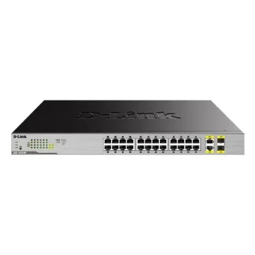 Picture of D-Link 24-Port Desktop Gigabit Unmanaged Poe Switch with 2 X 100/1000Mbps Combo Ports - DGS-1026MP