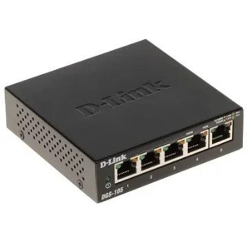 Picture of D-Link Dgs-105 Unmanaged L2 Gigabit Ethernet (10/100/1000) Black - Dgs-105/E