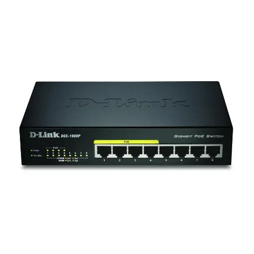 Picture of D-Link 8-Port Gigabit Poe Unmanaged Desktop Switch - DGS-1008P/E