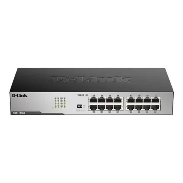 Picture of D-Link DGS-1016D/E Network Switch Unmanaged Black, Metallic - DGS-1016D/E