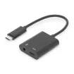 Picture of Digitus Usb Type-C Adapter / Converter, Type-C™ To Usb Type-C + 3.5mm Stereo - Ak-300400-002-S