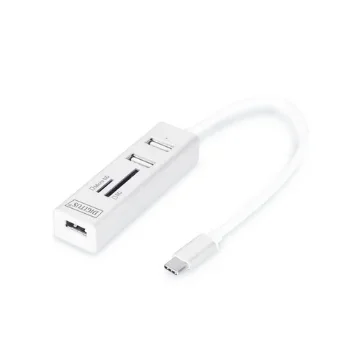 Picture of Digitus Usb Type-C™ Otg 3-Port Hub + Card Reader - Da-70243