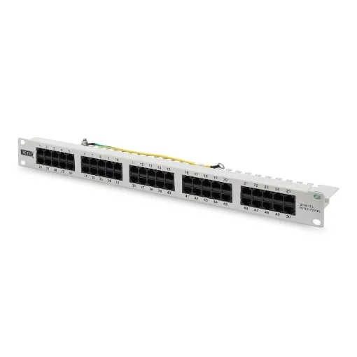 Picture of Digitus Cat 3 Isdn Patch Panel, Unshielded, Grey - Dn-91350-1