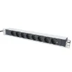 Picture of Digitus Aluminum Outlet Strip, 8 Safety Outlets, 2 M Supply Safety Plug - Dn-95401