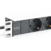 Picture of Digitus Aluminum Outlet Strip, 8 Safety Outlets, 2 M Supply Safety Plug - Dn-95401