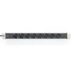Picture of Digitus Aluminum Outlet Strip, 8 Safety Outlets, 2 M Supply Safety Plug - Dn-95401