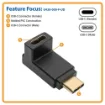 Picture of Eaton - Tripp Lite U420-000-F-UD Usb-C Right Angle Adapter (M/F) , 3.1, Gen 2, 10 Gbps, Thunderbolt 3 Compatible, 3A Rating - U420-000-F-UD