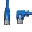 Picture of Eaton - Tripp Lite N204-003-BL-RA Right-Angle Cat6 Gigabit Molded Utp Ethernet Cable (RJ45 Right-Angle M To RJ45 M), Blue, 3 Ft. (0.91 M) - N204-003-BL-RA