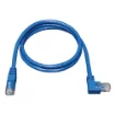 Picture of Eaton - Tripp Lite N204-003-BL-RA Right-Angle Cat6 Gigabit Molded Utp Ethernet Cable (RJ45 Right-Angle M To RJ45 M), Blue, 3 Ft. (0.91 M) - N204-003-BL-RA