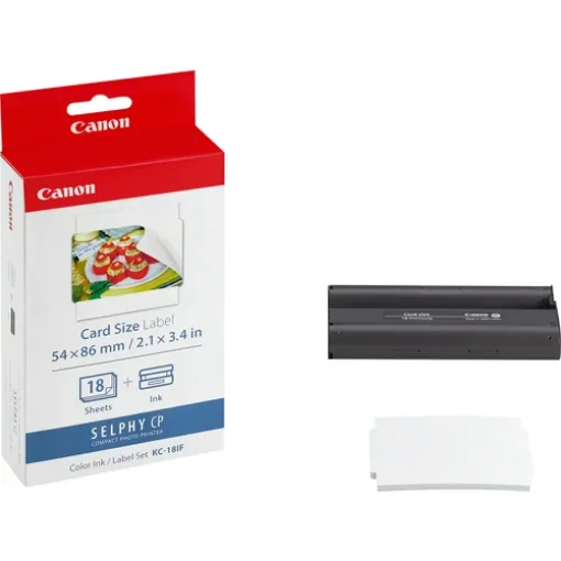Picture of Canon KC-18IF Colour Ink + 54 X 86 Mm Sticker Paper Set, 18 Sheets - 7741A001