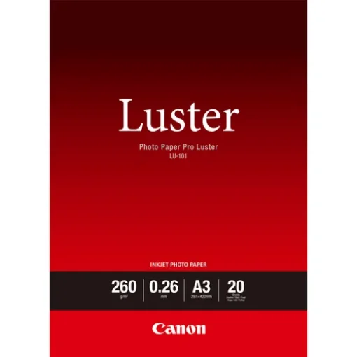 Picture of Canon Lu-101 Luster Photo Paper Pro A3 - 20 Sheets - 6211B007