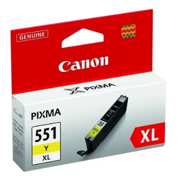 Picture of Canon CLI-551XL High Yield Yellow Ink Cartridge - 6446B001