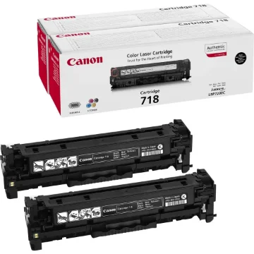 Picture of Canon Crg-718 Bk Vp Toner Cartridge 2 Pc(S) Original Black - 2662B005