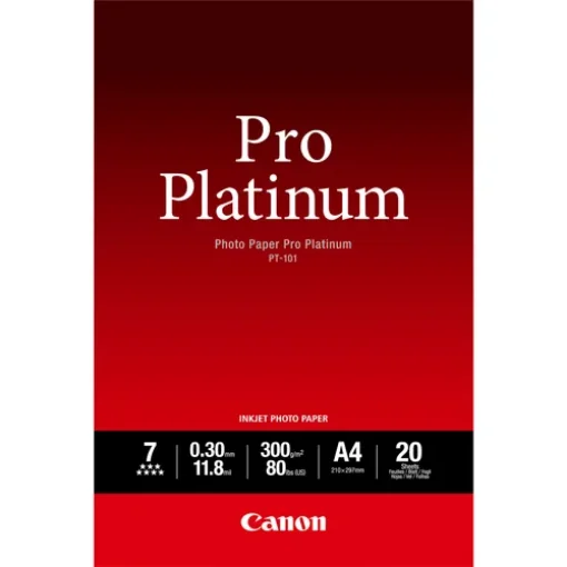 Picture of Canon Pt-101 Pro Platinum Photo Paper A4 - 20 Sheets - 2768B016