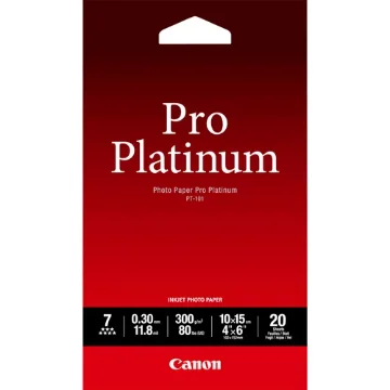 Picture of Canon Pt-101 Pro Platinum Photo Paper 4x6" - 20 Sheets - 2768B013