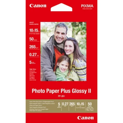 Picture of Canon Pp-201 Glossy Ii Photo Paper Plus 4x6" - 50 Sheets - 2311B003