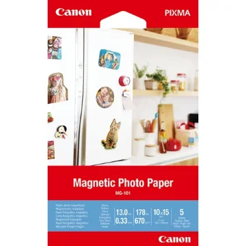 Picture of Canon Mg-101 Magnetic Photo Paper, 4x6", 5 Sheets - 3634C002