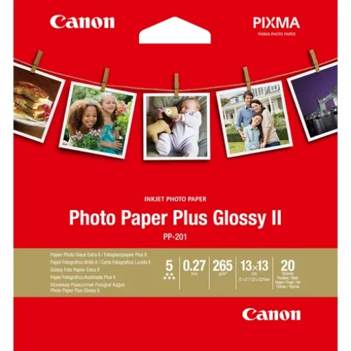Picture of Canon Pp-201 Glossy Ii Photo Paper Plus 5x5" - 20 Sheets - 2311B060