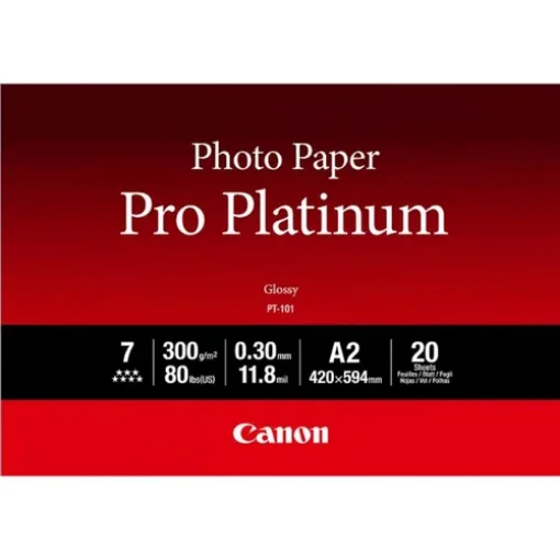 Picture of Canon Pt-101 Pro Platinum Photo Paper A2 - 20 Sheets - 2768B067