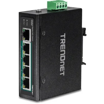 Picture of Trendnet TI-PG50 Network Switch Unmanaged Gigabit Ethernet (10/100/1000) Power Over Ethernet (Poe) Black - TI-PG50