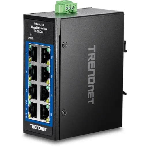Picture of Trendnet TI-GLC80 Network Switch Unmanaged Gigabit Ethernet (10/100/1000) Black - TI-GLC80