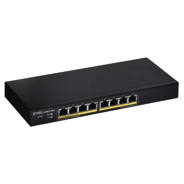 Picture of Zyxel GS1900-8HP v3 Poe Managed L2 Gigabit Ethernet (10/100/1000) Power Over Ethernet (Poe) Black - GS1900-8HP-EU0103F