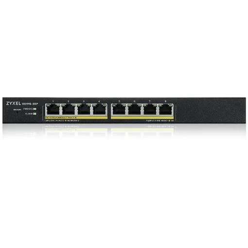 Picture of Zyxel GS1915-8EP Managed L2 Gigabit Ethernet (10/100/1000) Power Over Ethernet (Poe) Black - GS1915-8EP-EU0101F