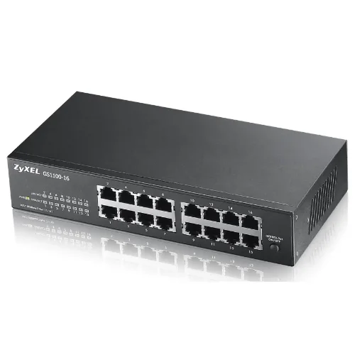 Picture of Zyxel GS1100-16 Unmanaged Gigabit Ethernet (10/100/1000) - GS1100-16-EU0103F