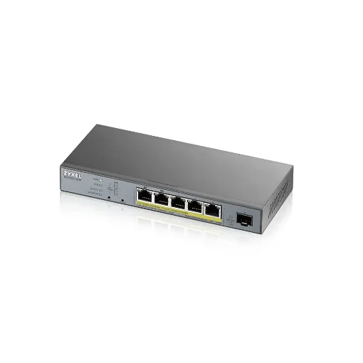 Picture of Zyxel GS1350-6HP-EU0101F Network Switch Managed L2 Gigabit Ethernet (10/100/1000) Power Over Ethernet (Poe) Grey - GS1350-6HP-EU0101F