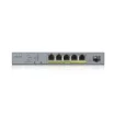 Picture of Zyxel GS1350-6HP-EU0101F Network Switch Managed L2 Gigabit Ethernet (10/100/1000) Power Over Ethernet (Poe) Grey - GS1350-6HP-EU0101F