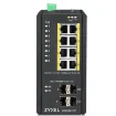 Picture of Zyxel RGS200-12P Managed L2 Gigabit Ethernet (10/100/1000) Power Over Ethernet (Poe) Black - RGS200-12P-ZZ0101F