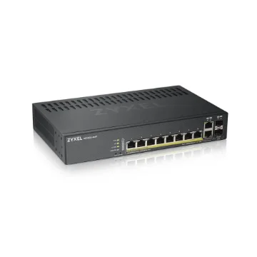 Picture of Zyxel GS1920-8HPV2 Managed Gigabit Ethernet (10/100/1000) Power Over Ethernet (Poe) Black - GS1920-8HPV2-EU0101F