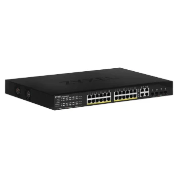 Picture of Zyxel GS1920-24HPV2 Managed Gigabit Ethernet (10/100/1000) Power Over Ethernet (Poe) Black - GS192024HPV2-EU0101F