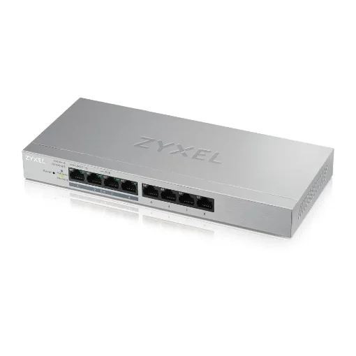 Picture of Zyxel GS1200-8HP v2 Managed Gigabit Ethernet (10/100/1000) Power Over Ethernet (Poe) Grey - GS1200-8HPV2-EU0101F