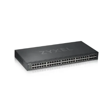 Picture of Zyxel GS1920-48V2 Managed Gigabit Ethernet (10/100/1000) Black - GS1920-48V2-EU0101F