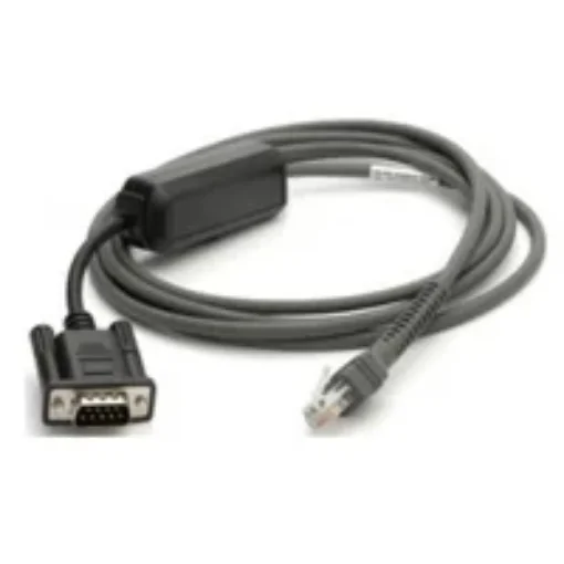 Picture of Zebra CBA-R10-S07ZBR Serial Cable Black 2.13 M DB9 Rj-45 - CBA-R10-S07ZBR