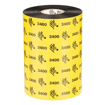 Picture of Zebra 3400 High Performance Wax-Resin Thermal Ribbon 450 M Black - 03400BK08345