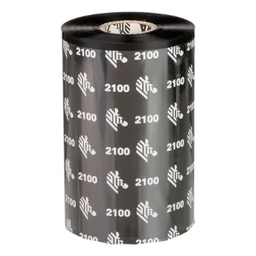 Picture of Zebra 2100 High-Performance Wax Thermal Ribbon 450 M Black - 02100BK15645